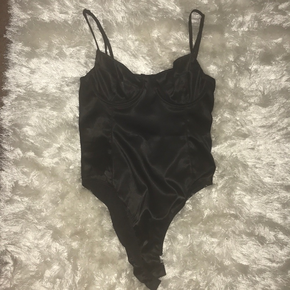 Satin bodysuit - Black